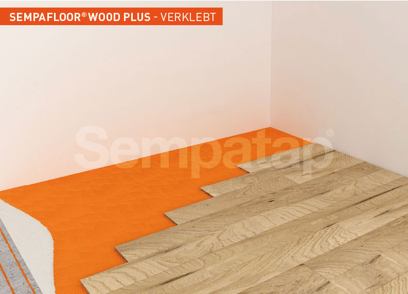 SempaFloor Wood Plus, Schalldämmung unter geklebtem Parkett